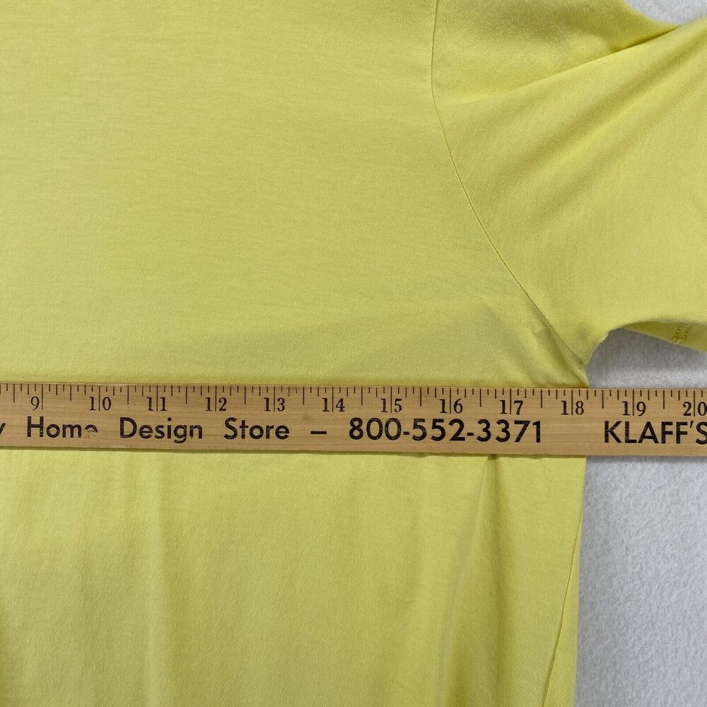 EILEEN FISHER Top S Organic Cotton Jersey Crewneck Short Sleeve Yellow - Picture 9 of 13